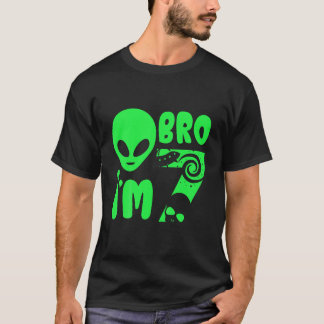 Camiseta Crianças, Mano, tenho 7 anos, 7 de aniversário.