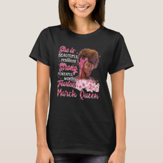 Camiseta Crianças Marcham Rainhas Mulheres Negras Feliz Ani