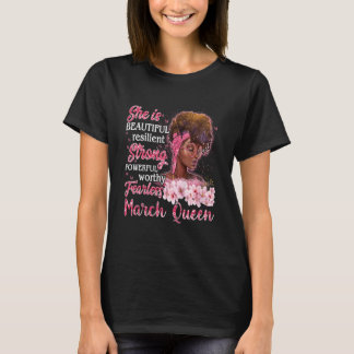 Camiseta Crianças Marcham Rainhas Mulheres Negras Feliz Ani