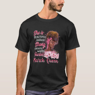 Camiseta Crianças Marcham Rainhas Mulheres Negras Feliz Ani