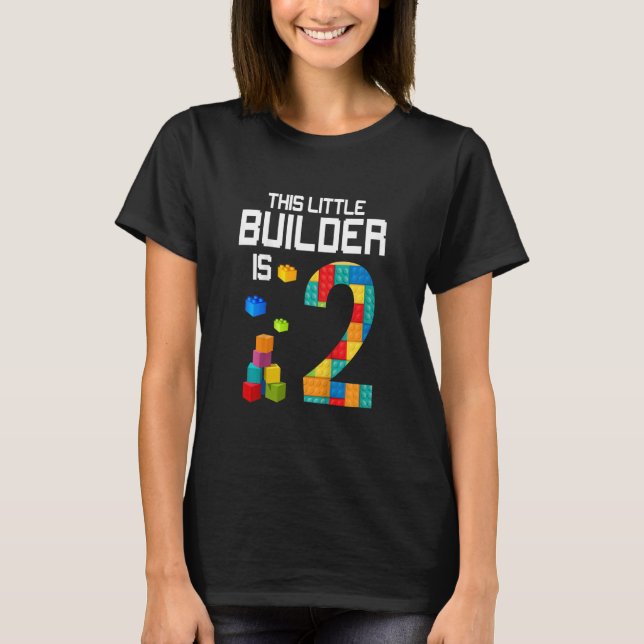 Camiseta Crianças Master Builder segundo aniversário Boy 2  (Frente)