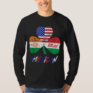 Camiseta Crianças Meia-Irlandesa Metade Da Bandeira Italian