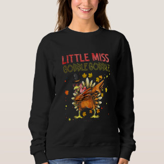 Camiseta Crianças Menina Menina Gobble Turquia Ação de Graç