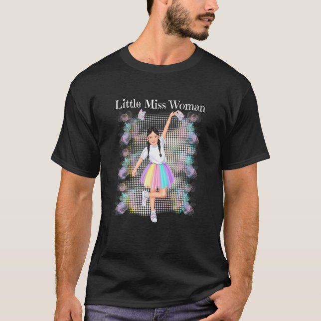 Camiseta Crianças Menina Menina Mulher Internacional Dia da (Frente)