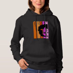 Camiseta Crianças Menina Negra Rainha Retro Cor-de-rosa Pia