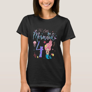 Camiseta Crianças Meninas 4º Aniversário Garota Esta Pequen