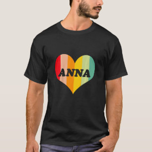Camiseta Crianças Meninas Anna Retro Vintage Nome do Cora