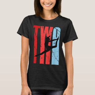 Camiseta Crianças Meninas Dançam segundo aniversário Para D
