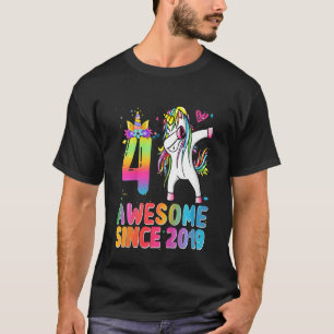 Camiseta Crianças Meninas do 4º Aniversário Adolescentes Da