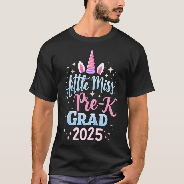 Camiseta Crianças Meninas Meninas Pré-k Formando Meninas Pr (Frente)