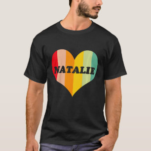 Camiseta Crianças Meninas Natalie Retro Vintage Nome do Co