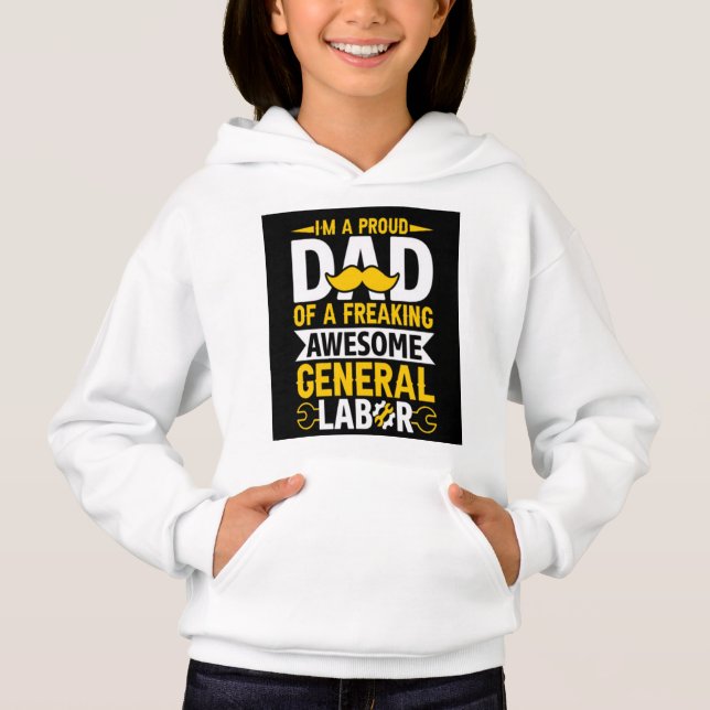 Camiseta Crianças Meninas Orgulhosas Gaiolas de Pai e Suaba (Frente)