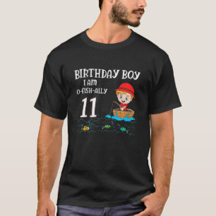 Camiseta Crianças Menino Pescadorzinho de 11 Anos Pescando
