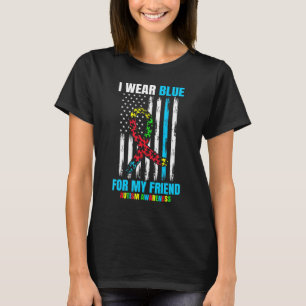Camiseta Crianças Meninos Azul Conscientização do Autismo A