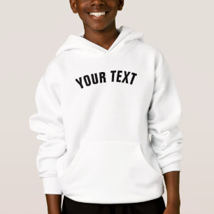 Camiseta Crianças Meninos Modelo Hoodies Adicionar Nome Tex