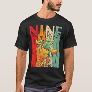 Camiseta Crianças Meninos Nove Aniversário de Nove Anos Ani