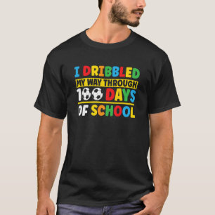 Camiseta Crianças Meninos O Futebol Me Empurrou 100 Dias