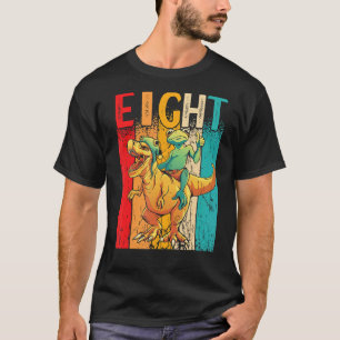 Camiseta Crianças Meninos Oito Anos Aniversário de 8 Anos