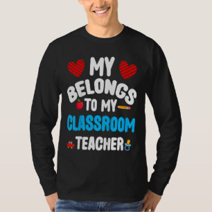 Camiseta Crianças Meu Coração Pertence À Minha Professora D
