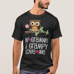 Camiseta Crianças Meu Grammy e Grampy me amam coruja
