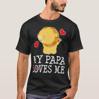 Camiseta Crianças Meu Pai Me Ama Avô De Leão