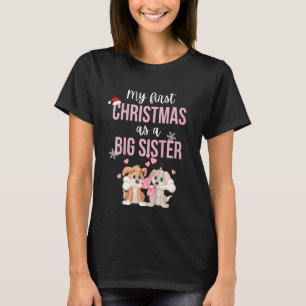 Camiseta Crianças Meu Primeiro Como Irmã Grande Promoveu O