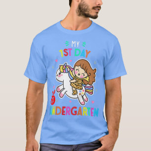 Camiseta Crianças Meu Primeiro Dia De Jardim De Infância Un