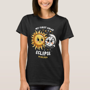 Camiseta Crianças Meu Primeiro Eclipse Solar Toddler Menina