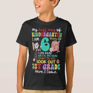 Camiseta Crianças Meu Último Dia Do Jardim De Infância De 6