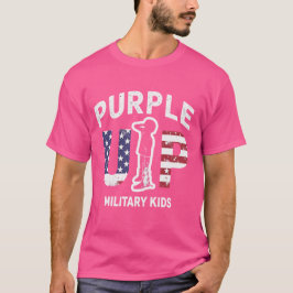 Camiseta Crianças Militares Roxas - Apoiar Famílias Militar