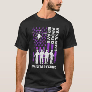 Camiseta Crianças Militares Roxo Adulto Púrpura Norte-Ameri