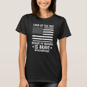 Camiseta Crianças Militares Terem Terra Livre Porque Meu Vo