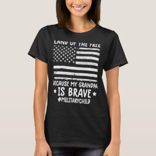 Camiseta Crianças Militares Terem Terra Livre Porque Meu Vo