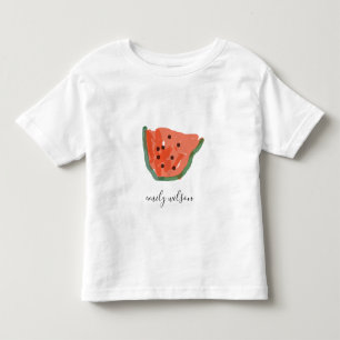 Camiseta Crianças Modernas Desenharam Fruta Vermelha De Me