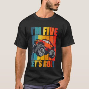 Camiseta Crianças Monster Truck 5 anos Monster Truck 5 t