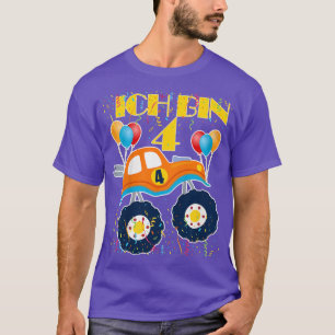 Camiseta Crianças Monster Truck Birthday Gift Ich caixa sch
