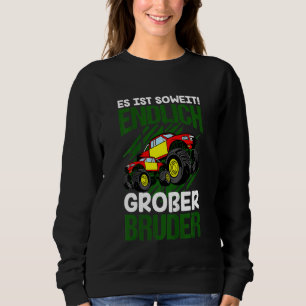 Camiseta Crianças Monster Truck Finalmente Big Brother Para