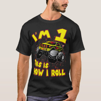 Camiseta Crianças Monster Truck IM 1 É Assim Que Eu Rolo 1r