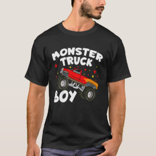 Camiseta Crianças Monstro Caminhões Toddler Monster Garoto