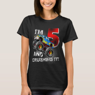 Camiseta Crianças Monstros Aniversário de Caminhão Eu tenho