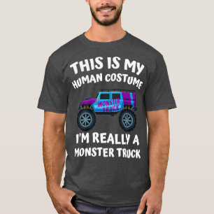 Camiseta Crianças Monstros Truck Halloween Costume Toddler 