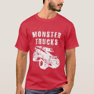 Camiseta Crianças Monstros Trucks Tubo Para Rapazes E Rapar