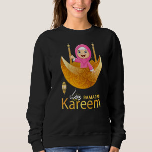 Camiseta Crianças muçulmanas Hijabi Girl cantando Ramadan M