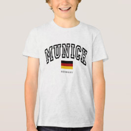 Camiseta Crianças Munique Alemanha Vintage Varsity