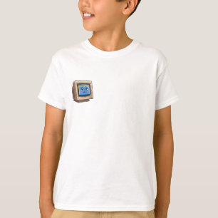 Camiseta Crianças na Tela Triste do Computador Retrô