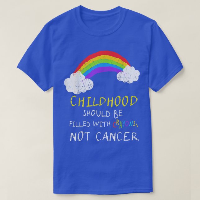 Camiseta Crianças não são adeptas da consciência do Cancer  (Frente do Design)