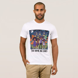 Camiseta Crianças Negras Tropeçam Em Um Halloween De Cidade