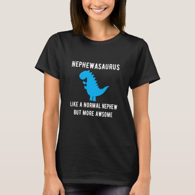 Camiseta Crianças Netwasaurus Meninos Rex Nephew Dinossauro (Frente)