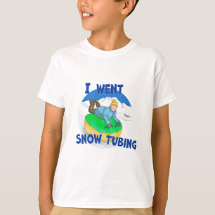Camiseta Crianças Neve Tubing, eu fui nevar