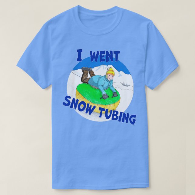 Camiseta Crianças Neve Tubing I Snow Tubing (Frente do Design)